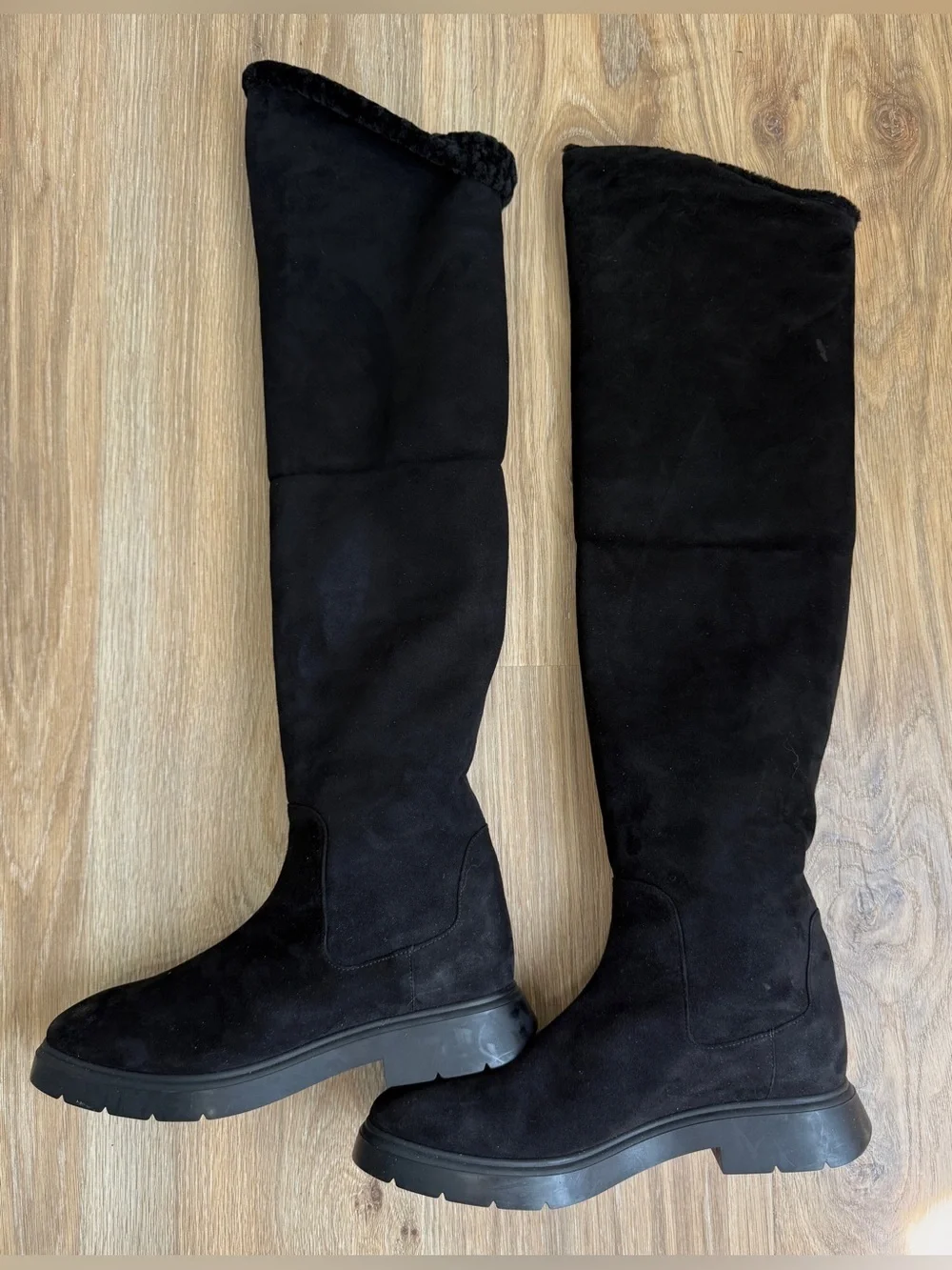 Stuart Weitzman Black Suede Over-the-Knee Boots Size 9.5B